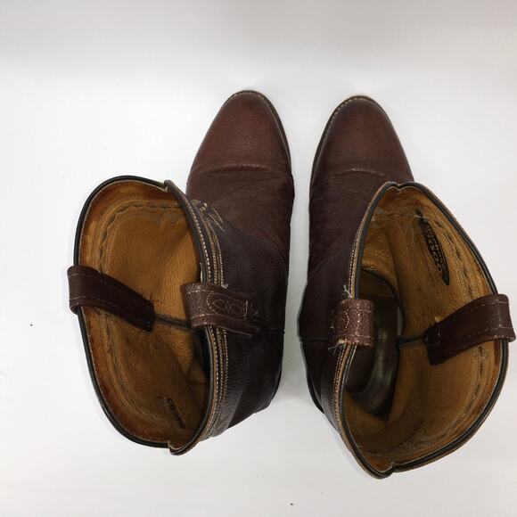 Lucchese 2000 Mens T0104C2 Chocolate Brown Leather Roper Cowboy Boots Size 10.5D main image 8